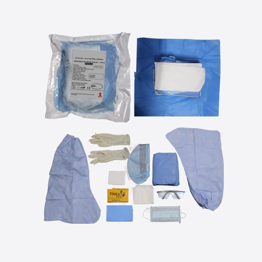 HIV protection kit for emergency medical safety and infection control