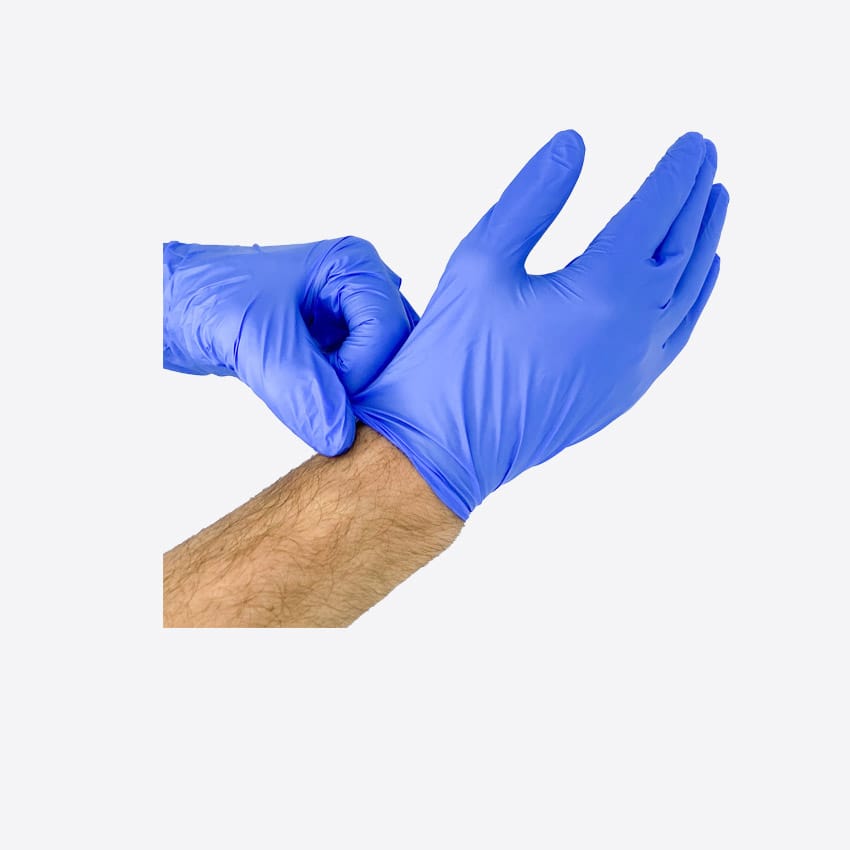 Disposable latex examination gloves for medical and hospital use